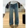 Jeans Reto com Forro de Fleece Feminino 2024 Inverno Novo Cintura Alta Emagrecedor Perna Estreita Perna Larga Calças