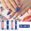 Zhengxiang Transfronteiriço Novo Filme para Esmalte Dia da Independência Americana Adesivos de Unha Adesivos de Unha com Glitter de Estrela Bandeira dos EUA Europeia e Americana