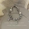 Pulsera de Nicho Personalizada para Pareja Estilo Neutro Pulsera de Lámpara de Aceite de Hoja Vintage Antigua Exquisita Pulsera Versátil Pulsera