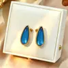 Venta Caliente Pendiente de Acero Inoxidable con Borla de Circonita Multicolor Transfronterizo Europeo y Americano Collar para Mujer Nuevo Estilo de Lujo Ligero de Alta Gama