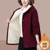 Jaqueta de veludo cotelê fina/forrada com fleece, nova para outono/inverno, feminina, estilo coreano espesso, corte reto simples e solto, plus size, top emagrecedor
