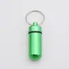 Llavero de Aleación de Aluminio para Botella de Medicina Exterior Botella Colgante Mini Impermeable Frasco Pequeño para Medicina Botella de Cartucho Sellado Frasco