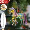 Em Estoque Website Independente Item Mais Vendido Ébano Cavalo Majestade 2D Acrílico Decorativo Preto Ébano Cavalo Estatueta Novo