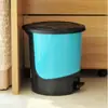 Lixeira criativa de moda para casa com pedal para pé, cozinha, banheiro, lixeira com tampa, tamanho 8,5/5,5L