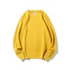 Sudadera de Algodón de Alta Gama, Color Sólido, Saludable, con Logo Impreso Personalizado, Ropa de Trabajo de Cuello Redondo para Otoño e Invierno, Uniforme Corporativo de Manga Larga con Bordado