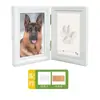 Bebé Cien Días de Edad Huella de Mano y Pie Hueco Marco de Fotos DIY Huella de Pata de Mascota Conmemorativa Almohadilla de Tinta para Mano y Pie de Bebé como recuerdo