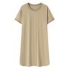 Camisón Delgado y Fresco de Manga Corta para Mujer 2025, 30% Algodón, Transpirable, Se Puede Usar Afuera, Ropa de Casa de Algodón Clase A, Camisón de Verano para Mujer