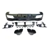 Adecuado para 20 Mercedes-Benz Gle Lip Trasero W167 Modificado Gle63Amg Lip Trasero Negro Brillante Salida Doble Tubo de Escape Difusor Pequeño