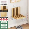 Banqueta plegable de madera maciza para cambiarse los zapatos para la entrada del hogar, montada en la pared, ultradelgada, invisible, silla plegable ultradelgada para la entrada