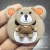 Muestra de Nuevo Estilo Fresco Infantil Oso Molinillo Giratorio Etiqueta de Plástico Sello de Goma Decoración DIY para Zapatos Hebilla de Zapato