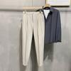 2024 Nuevo Estilo Pantalones Nueve Puntos para Hombre Marca de Moda Negocios Caída Cintura Elástica Pantalones Casuales Pantalones de Traje
