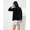 Blazer Dorado de Terciopelo de Moda para Mujer en Stock, Chaqueta Negra de Terciopelo, Venta al por Mayor de una Sola Pieza