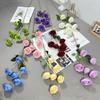 Nova Flor 6 Linglong Rose Casamento Cerimonial Fundo Decorativo Flor Linha Estrada Chumbo Flor Inserir Flor Exportação Flor