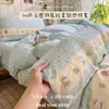 2025 Nuevo Estilo Ins Sensación de Viento y Nube Agradable a la Piel Doble Capa de Gasa Uso en Casa Dormitorio Suave Juego de Cuatro Piezas Más Vendido en Xiaohongshu Flor