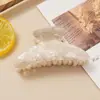 Pinza de Agarre Super Hermosa Estilo Coreano Alta Calidad Estilo Elegante Versátil Moda para Toda la Cabeza Cabello Abundante Pinza de Tiburón de Ácido Acético