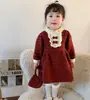 2026 Otoño Invierno Nuevo Estilo Suéter Vestido Princesa Estilo Coreano Elegante Vestido Estilo Pequeño Chanel Vestido para Niñas Vestido para Bebé Niña