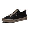 Zapatos de Hombre de Corte Bajo de Cuero Ventilados para Pie Casuales de Tablero Primavera y Otoño Planos Slip-on Lazy Zapatos Blancos Zapatos de Moda