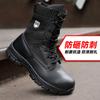 Sapatos de Proteção do Trabalho Pretos Transfronteiriços para Homens, Anti-Perfuração, Anti-Esmagamento, Sapatos de Trabalho Antiderrapantes, Seguros, Resistentes ao Desgaste, Respiráveis, Proteção do Trabalho Fábrica