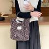 Bolso de Hombro Leopardo Retro de Pana de Gran Capacidad 2024 Nuevo Popular Bolso Casual de Axila Bolso Tote Bolso de Mano