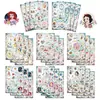 8 Princesas 2 Colagem Menina Fofa Desenho Animado Criativo DIY Diário de Mão Decoração de Celular Caderno Adesivo à Prova d'Água