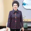 Ropa de otoño e invierno para mediana edad y ancianos, abrigo con solapa bordada para abuela, ropa casual para mujer, ropa para personas mayores de 70 años, top cálido con forro de polar