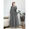 Outono Novo Vestido Longo Jacquard Bordado Artístico Retrô Manga Longa Solto Plus Size Patchwork Linha A Bolo Saia Longa Atacado