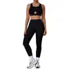 Conjunto Esportivo de Moda com Bolinhas Estilo Europeu e Americano Conjunto Fitness para Corrida Costas Bonitas Sutiã Roupa de Yoga Calça de Cintura Alta Levanta Bumbum