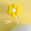 20 Decorações de Bolo de Nuvem Ornaments Lua Arco-Íris Feliz Aniversário Bola de Pelo Balão de Ar Quente Nuvem Branca Cartão Plug-in