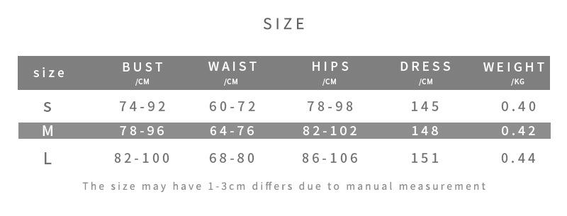 阿里尺码表-英文