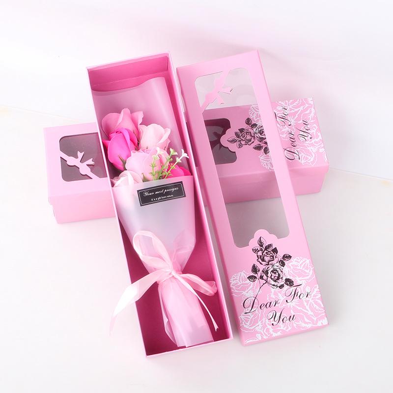 中号礼盒6朵 玫粉色