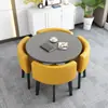Mesa de Comedor Plegable para Uso Doméstico, Adecuada para Apartamentos Pequeños, Mesa de Comedor para Uso Comercial, Juego de Mesa y Sillas para Reuniones en Tiendas, Mesa Redonda de Recepción