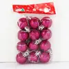 Bola de Navidad de dragón y tigre al por mayor transfronteriza 3 cm Bola colgante para decoración de árbol de Navidad bola brillante mate con purpurina Día de Año Nuevo