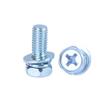 Em estoque HM Cross Groove Hole Hexagon Headband Flat Pad Três parafusos de combinação Aço carbono galvanizado Proteção ambiental
