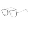 Montura de gafas de titanio puro de borde grueso para hombre, artística, retro, ultraligera, de titanio puro, montura delgada con miopía, titanio completo