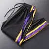 Pantalones de Botones "Americanos" Transfronterizos Otoño Invierno para Hombre con Botones Completos Entrenamiento de Baloncesto Deportivos Pantalones Largos Botón Liberación Rápida Salida de Cancha Holgados