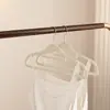 Percha de Flocado para el Hogar Soporte Antideslizante para Ropa Tienda de Ropa para Secar Esquina del Hombro Colgado sin Costuras Artefacto de Almacenamiento para Armario División de Almacenamiento