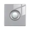 Panel de interruptor de enchufe de pared para el hogar de vidrio templado gris plano ultradelgado tipo 86, panel de enchufe USB universal de múltiples cinco agujeros