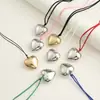 Joyería Transfronteriza Europea y Americana Dulce Cool Exagerado Collar con Colgante en Forma de Corazón Simple Largo Franela Cera Borla Collar para Mujer
