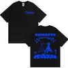Rapper Nskk Kombate Merchandise do Álbum Camiseta Roupas Masculinas Moda Gótica High Street Camiseta de Algodão Masculina