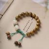 Sándalo verde con cuerda de Bodhi pulsera de cuentas de sándalo pulsera explosión en vivo
