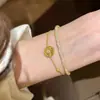Pulsera Brújula Solar Retro Vintage Francesa para Mujer, Disco Microincrustado, Joyería de Mano Elegante de Lujo Accesible, Joyería de Gama Alta