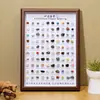100 Tipos de Muestras de Piedra Bruta de Cristal Natural en Marcos de Fotos, Regalos Bilingües de Educación Científica para Niños, Exhibición para Decoración del Hogar