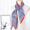 Estilo K Lenço Quadrado 90 Elegante Seda de Imitação Sarja Feminina Decorativo Lenço de Seda Feminino Toque de Seda DIY Lenço Fino de Seda