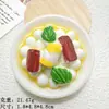 Grande panela quente de comida e brincar ingredientes diy resina pequenos acessórios cola de creme pingente de capa de celular chaveiro materiais artesanais