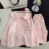 Nuevo conjunto de algodón nube para primavera y otoño, de manga larga y pantalón largo, con estampado de dibujos animados, cómodo para casa, para niños y niñas, adecuado para niños mayores y conjuntos a juego para padres e hijos