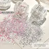 Serie Brillante de Moda Popular que Atrapa la Luz Arte de Uñas Soñador Materiales Mixtos Decoraciones para Uñas de Brillo Rosa Ultra Delgadas
