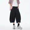 Versátiles Pantalones Cortos de Mezclilla Lavada Estilo Retro Americano para Hombre, Nuevo Estilo High Street Verano 2025, Corte Holgado, Largo de Siete Puntos