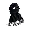 Bufanda grande de color liso, gruesa, de tacto cachemir artificial, con flecos, para otoño e invierno, transfronteriza, en stock, premium, doble propósito, estilo de exportación europeo y americano