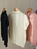 Polo Austriaco Lanjing Tencel 100 Lyocell con solapa, hombro ancho, bolsa de hombro, suéter top entallador de manga corta, camiseta de manga corta