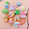 Mini pequeno tamanho Acessórios de Resina Brilhantes Árvores Casa Carro Gel Creme Capinha de Celular com Brincos Grampo de Cabelo para Unhas